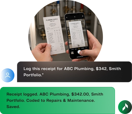 Receipts, bills and charges screenshot