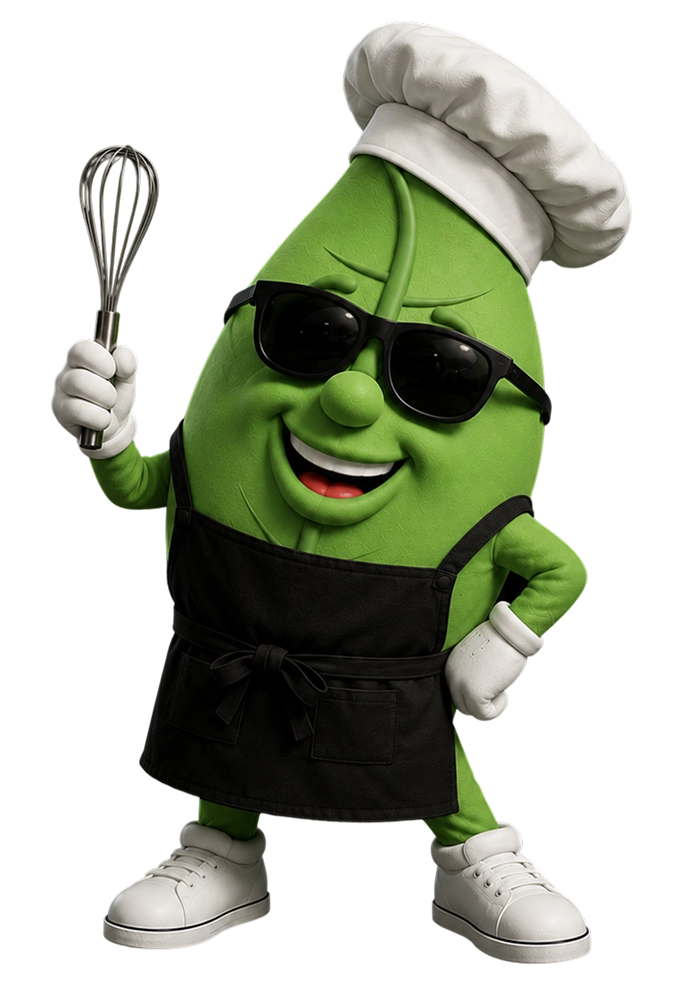 Vinnie the Rentvine mascot dressed as a chef