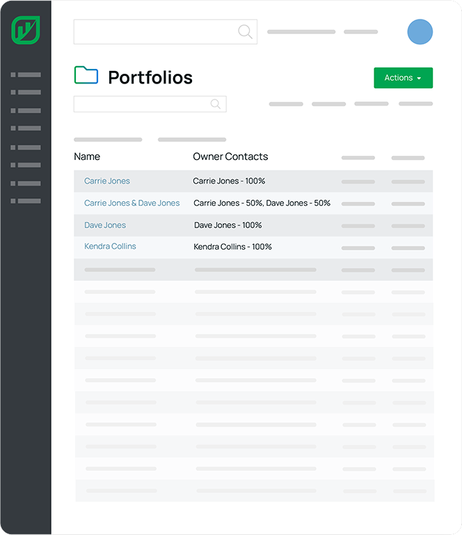 Portfolios Example Image