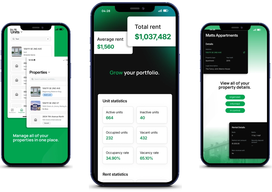 Rentvine mobile app screenshot